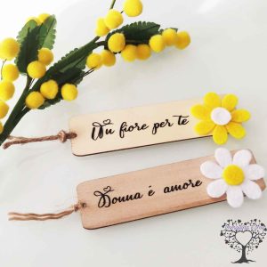Segnalibro in legno personalizzato idea regalo segnaposto