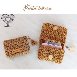 Borsello Porta Tessere Realizzato a Mano  Idea Regalo Unica e Personalizzata