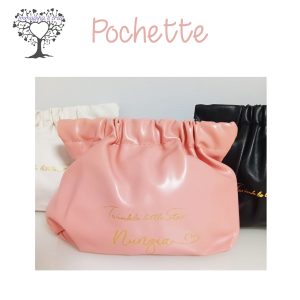 Pochette per cosmetici, da borsa con chiusura clip clap finta pelle personalizzabile